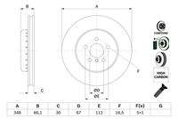 BOSCH 0986479F57 Bremsscheibe
