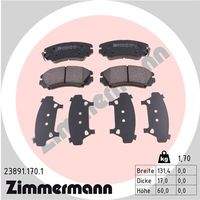 ZIMMERMANN 238911701 Bremsbelagsatz, Scheibenbremse