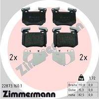 ZIMMERMANN 228731601 Bremsbelagsatz, Scheibenbremse
