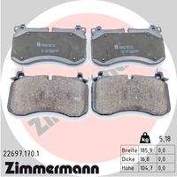 ZIMMERMANN 226971701 Bremsbelagsatz, Scheibenbremse