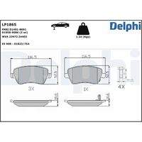 DELPHI LP1865 Bremsbelagsatz, Scheibenbremse