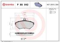 BREMBO P85042 Bremsbelagsatz, Scheibenbremse