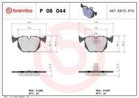 BREMBO P06044 Bremsbelagsatz, Scheibenbremse