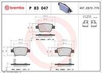 BREMBO P83047 Bremsbelagsatz, Scheibenbremse