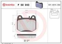 BREMBO P50043 Bremsbelagsatz, Scheibenbremse