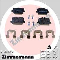 ZIMMERMANN 214331702 Bremsbelagsatz, Scheibenbremse