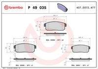 BREMBO P49035 Bremsbelagsatz, Scheibenbremse