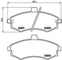 BREMBO P30020 Bremsbelagsatz, Scheibenbremse
