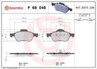 BREMBO P68048 Bremsbelagsatz, Scheibenbremse