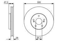 BOSCH 0986479R47 Bremsscheibe