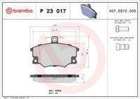 BREMBO P23017 Bremsbelagsatz, Scheibenbremse