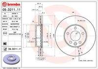 BREMBO 09D21111 Bremsscheibe