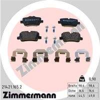 ZIMMERMANN 214211652 Bremsbelagsatz, Scheibenbremse
