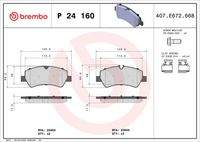 BREMBO P24160 Bremsbelagsatz, Scheibenbremse