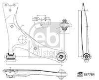 FEBI BILSTEIN 187784 Lenker, Radaufhängung