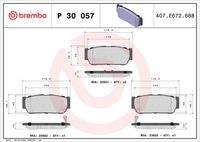 BREMBO P30057 Bremsbelagsatz, Scheibenbremse