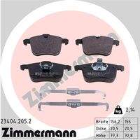 ZIMMERMANN 234042052 Bremsbelagsatz, Scheibenbremse