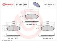 BREMBO P10007 Bremsbelagsatz, Scheibenbremse