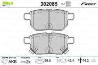 VALEO 302085 Bremsbelagsatz, Scheibenbremse