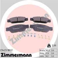 ZIMMERMANN 234231802 Bremsbelagsatz, Scheibenbremse