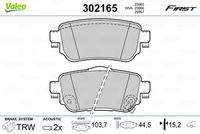 VALEO 302165 Bremsbelagsatz, Scheibenbremse