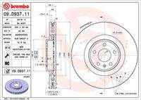 BREMBO 09D93711 Bremsscheibe