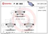 BREMBO P59083 Bremsbelagsatz, Scheibenbremse