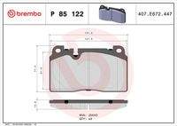 BREMBO P85122 Bremsbelagsatz, Scheibenbremse