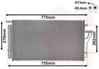 VAN WEZEL 82005279 Kondensator, Klimaanlage