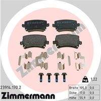 ZIMMERMANN 239141702 Bremsbelagsatz, Scheibenbremse