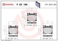 BREMBO P83186 Bremsbelagsatz, Scheibenbremse