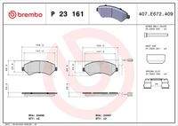 BREMBO P23161 Bremsbelagsatz, Scheibenbremse