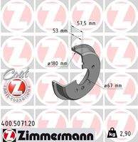 ZIMMERMANN 400507120 Bremstrommel
