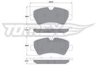 TOMEX Brakes TX1696 Bremsbelagsatz, Scheibenbremse