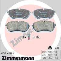 ZIMMERMANN 226441902 Bremsbelagsatz, Scheibenbremse
