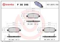 BREMBO P56046 Bremsbelagsatz, Scheibenbremse