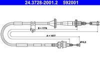 ATE 24372820012 Seilzug, Kupplungsbetätigung