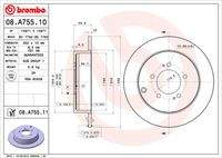 BREMBO 08A75511 Bremsscheibe