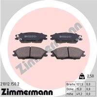 ZIMMERMANN 210121502 Bremsbelagsatz, Scheibenbremse