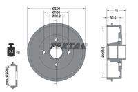 TEXTAR 94019700 Bremstrommel