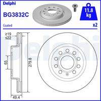 DELPHI BG3832C Bremsscheibe